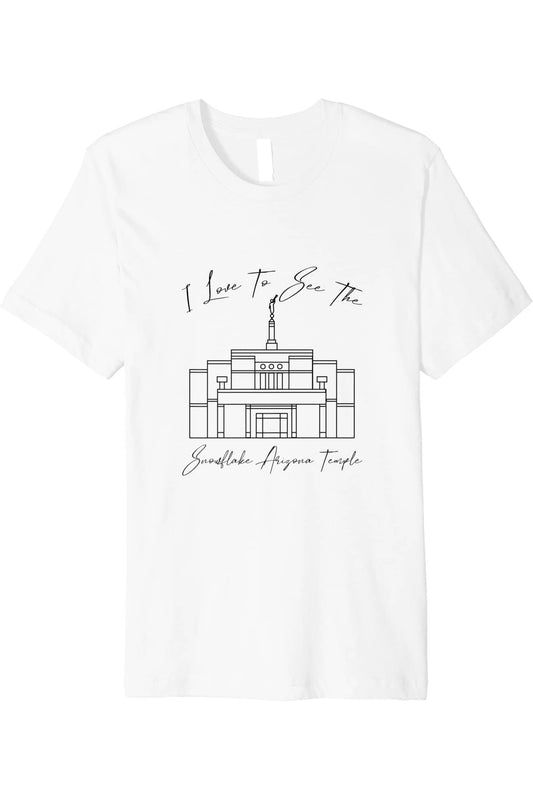 Snowflake Arizona Temple T-Shirt - Premium - Calligraphy Style (English) US