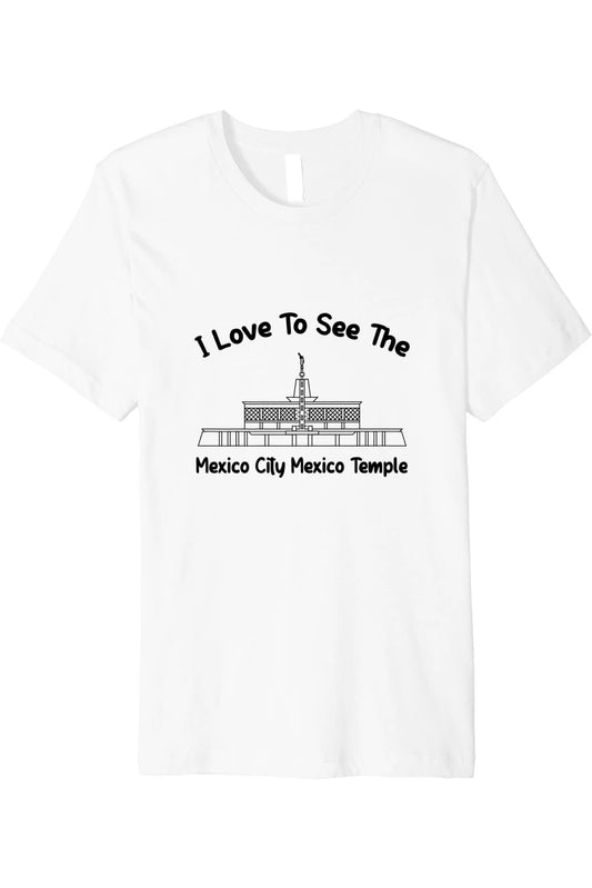 Mexico City Mexico Temple T-Shirt - Premium - Primary Style (English) US