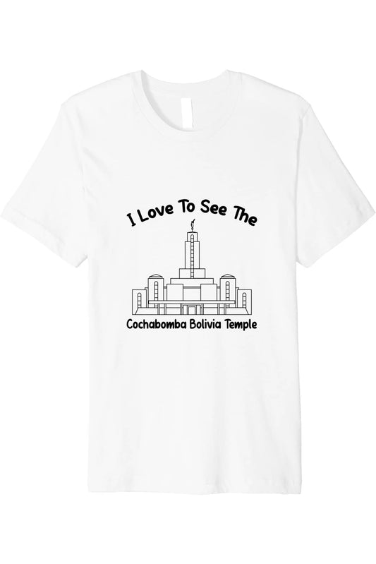 Cochabamba Bolivia Temple T-Shirt - Premium - Primary Style (English) US