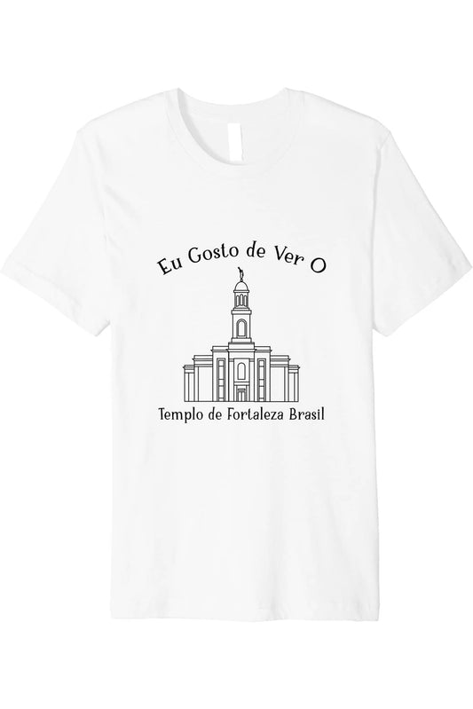 Fortaleza Brazil Temple T-Shirt - Premium - Happy Style (Portuguese) US