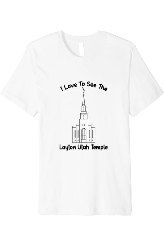 Layton Utah Temple T-Shirt - Premium - Primary Style (English) US