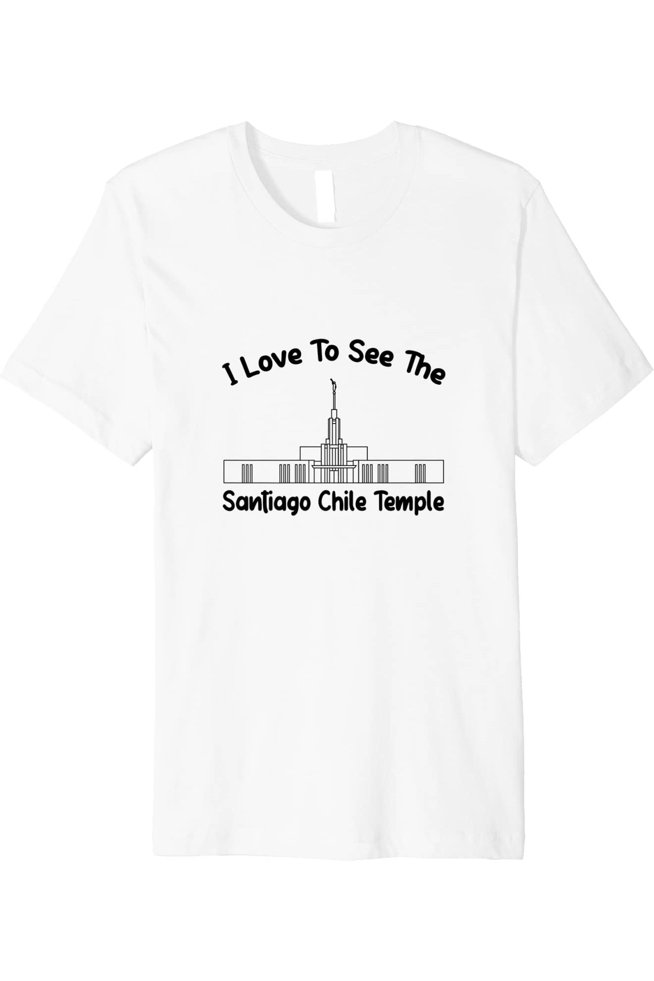 Santiago Chile Temple T-Shirt - Premium - Primary Style (English) US