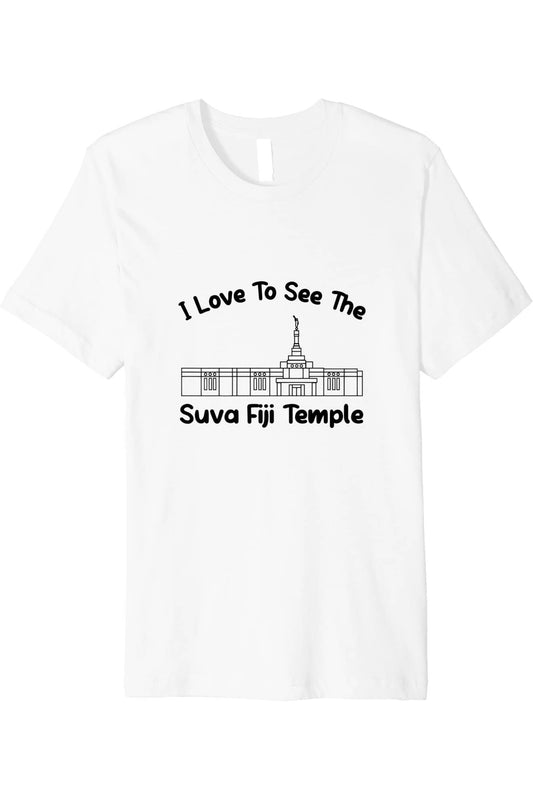 Suva Fiji Temple T-Shirt - Premium - Primary Style (English) US