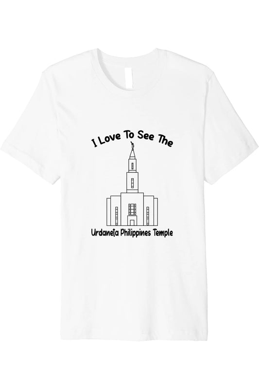 Urdaneta Philippines Temple T-Shirt - Premium - Primary Style (English) US