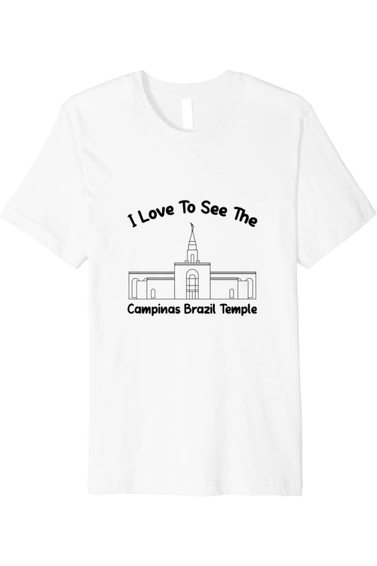 Campinas Brazil Temple T-Shirt - Premium - Primary Style (English) US