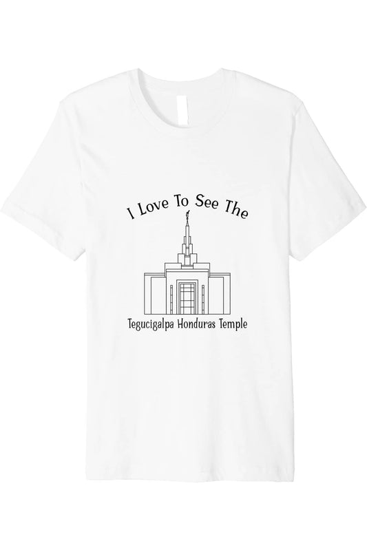 Tegucigalpa Honduras Temple T-Shirt - Premium - Happy Style (English) US