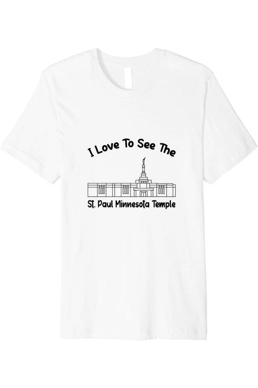 St Paul Minnesota Temple T-Shirt - Premium - Primary Style (English) US