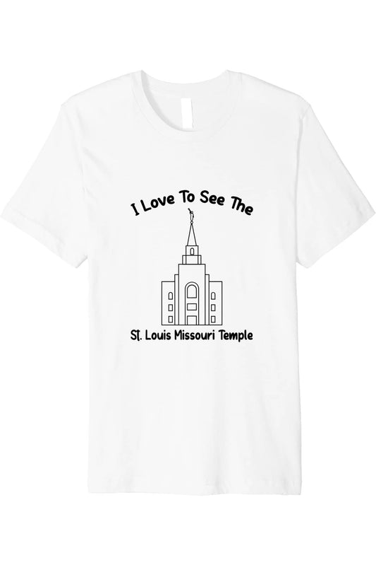 St Louis Missouri Temple T-Shirt - Premium - Primary Style (English) US