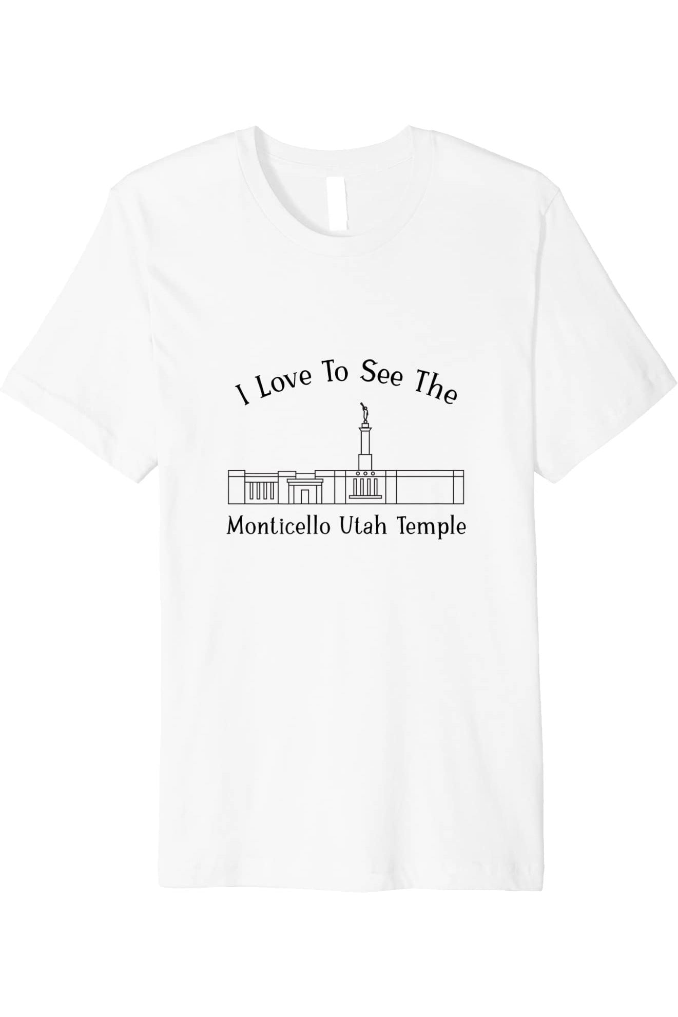 Monticello Utah Temple T-Shirt - Premium - Happy Style (English) US