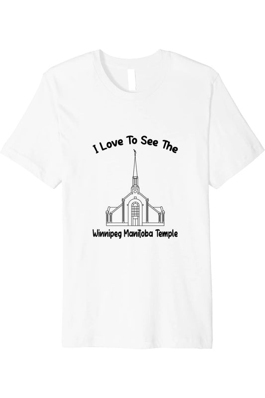 Winnipeg Manitoba Temple T-Shirt - Premium - Primary Style (English) US