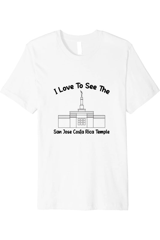 San Jose Costa Rica Temple T-Shirt - Premium - Primary Style (English) US