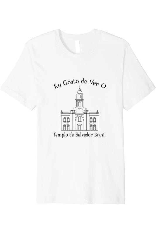 Salvador Brazil Temple T-Shirt - Premium - Happy Style (Portuguese) US