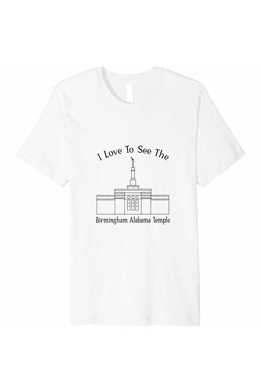 Birmingham Alabama Temple T-Shirt - Premium - Happy Style (English) US