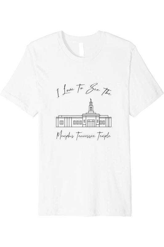 Memphis Tennessee Temple T-Shirt - Premium - Calligraphy Style (English) US