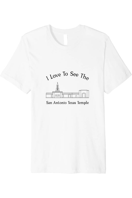 San Antonio Texas Temple T-Shirt - Premium - Happy Style (English) US