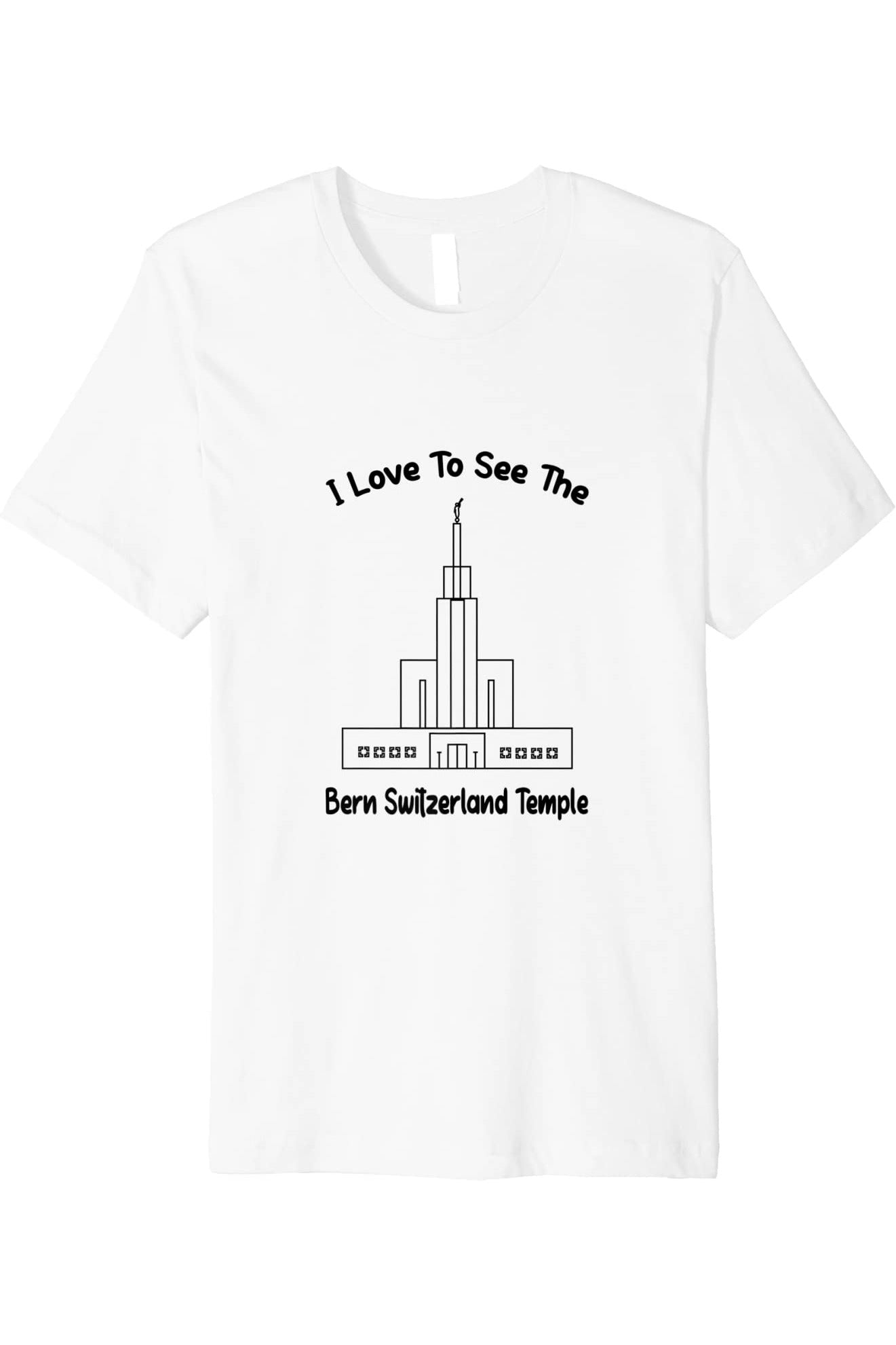 Bern Switzerland Temple T-Shirt - Premium - Primary Style (English) US
