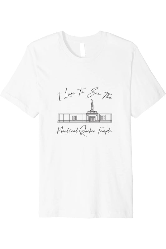 Montreal Quebec Temple T-Shirt - Premium - Calligraphy Style (English) US