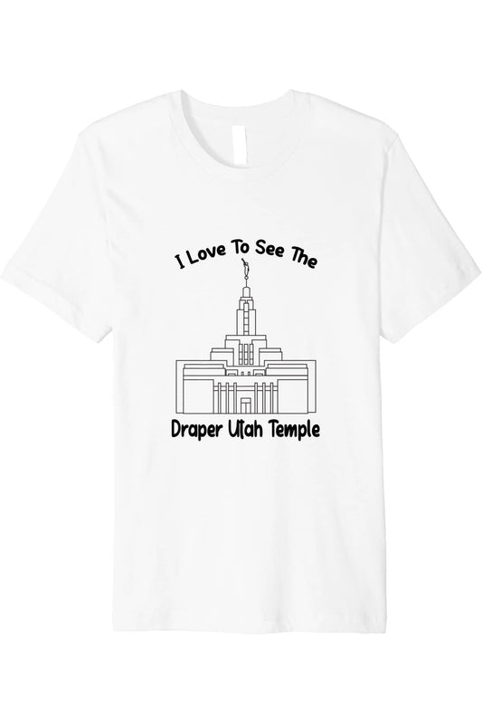 Draper Utah Temple T-Shirt - Premium - Primary Style (English) US