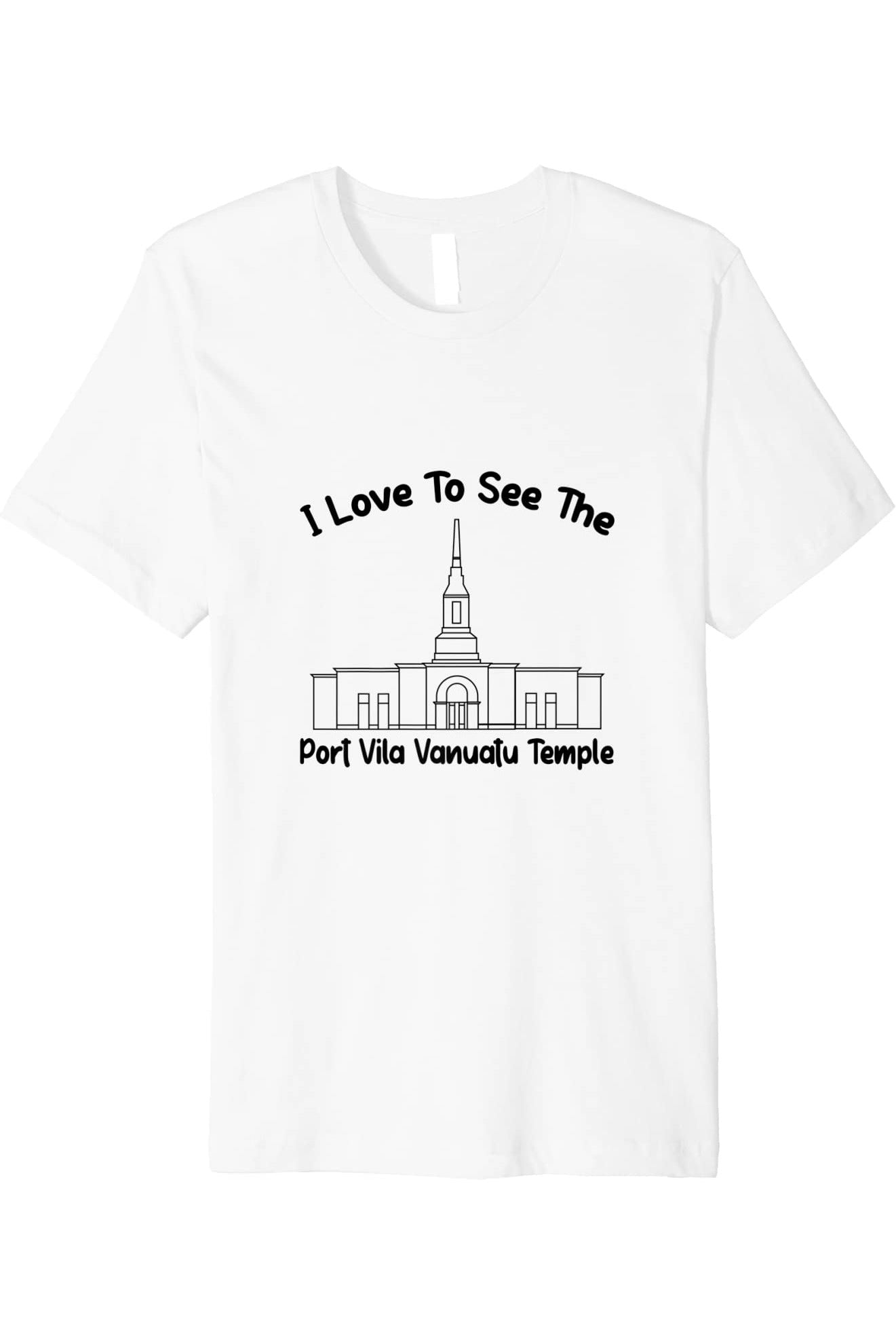 Port Vila Vanuatu Temple T-Shirt - Premium - Primary Style (English) US