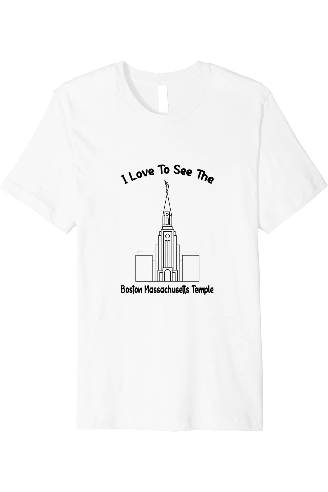 Boston Massachusetts Temple T-Shirt - Premium - Primary Style (English) US