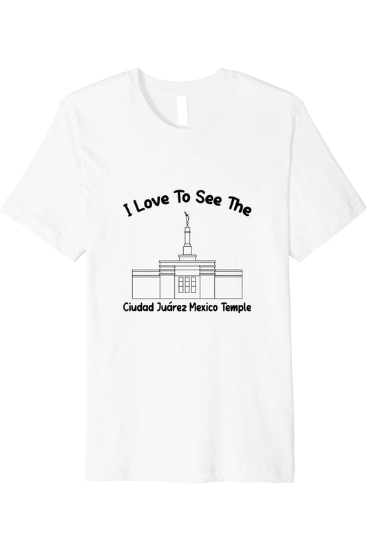 Ciudad Juarez Mexico Temple T-Shirt - Premium - Primary Style (English) US