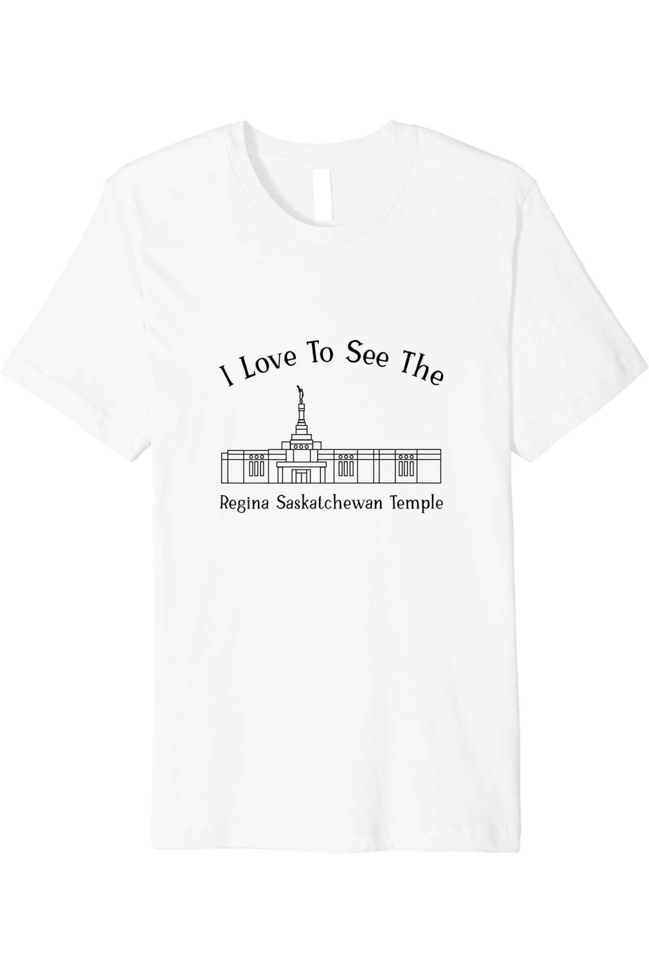 Regina Saskatchewan Temple T-Shirt - Premium - Happy Style (English) US
