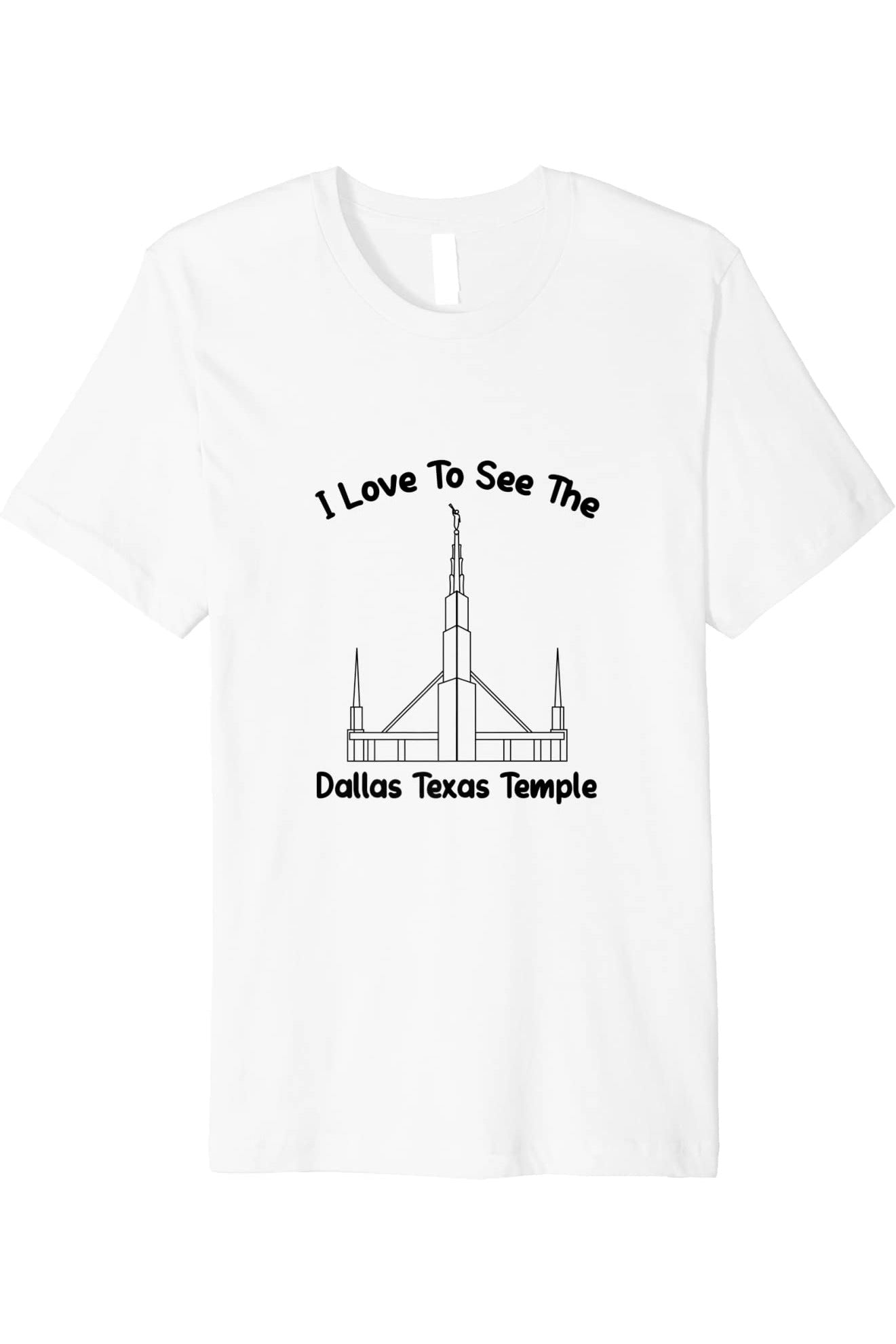 Dallas Texas Temple T-Shirt - Premium - Primary Style (English) US