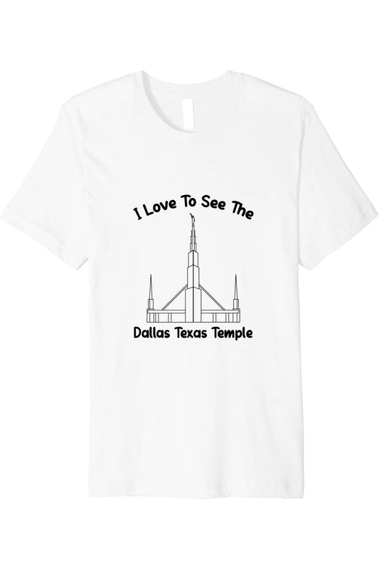 Dallas Texas Temple T-Shirt - Premium - Primary Style (English) US