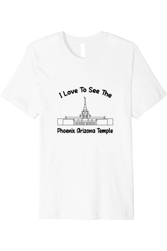 Phoenix Arizona Temple T-Shirt - Premium - Primary Style (English) US