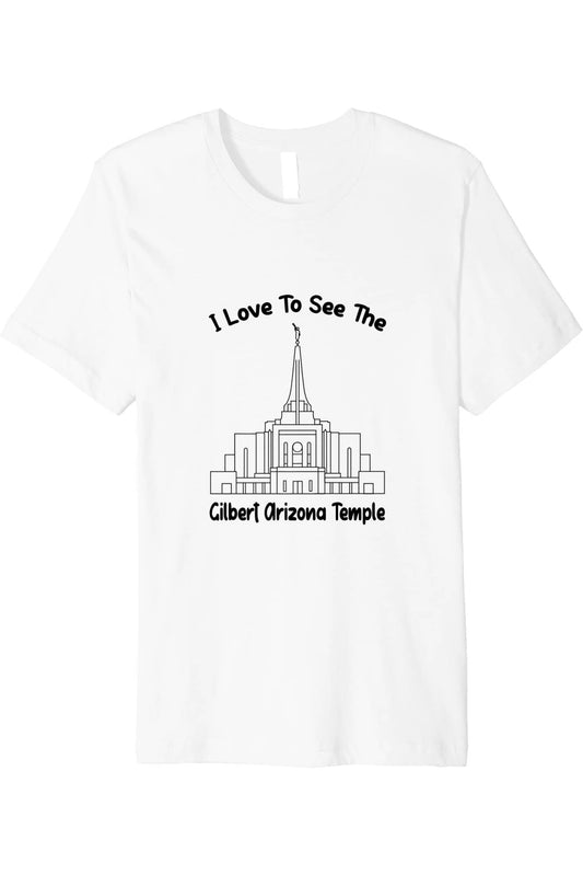 Gilbert Arizona Temple T-Shirt - Premium - Primary Style (English) US
