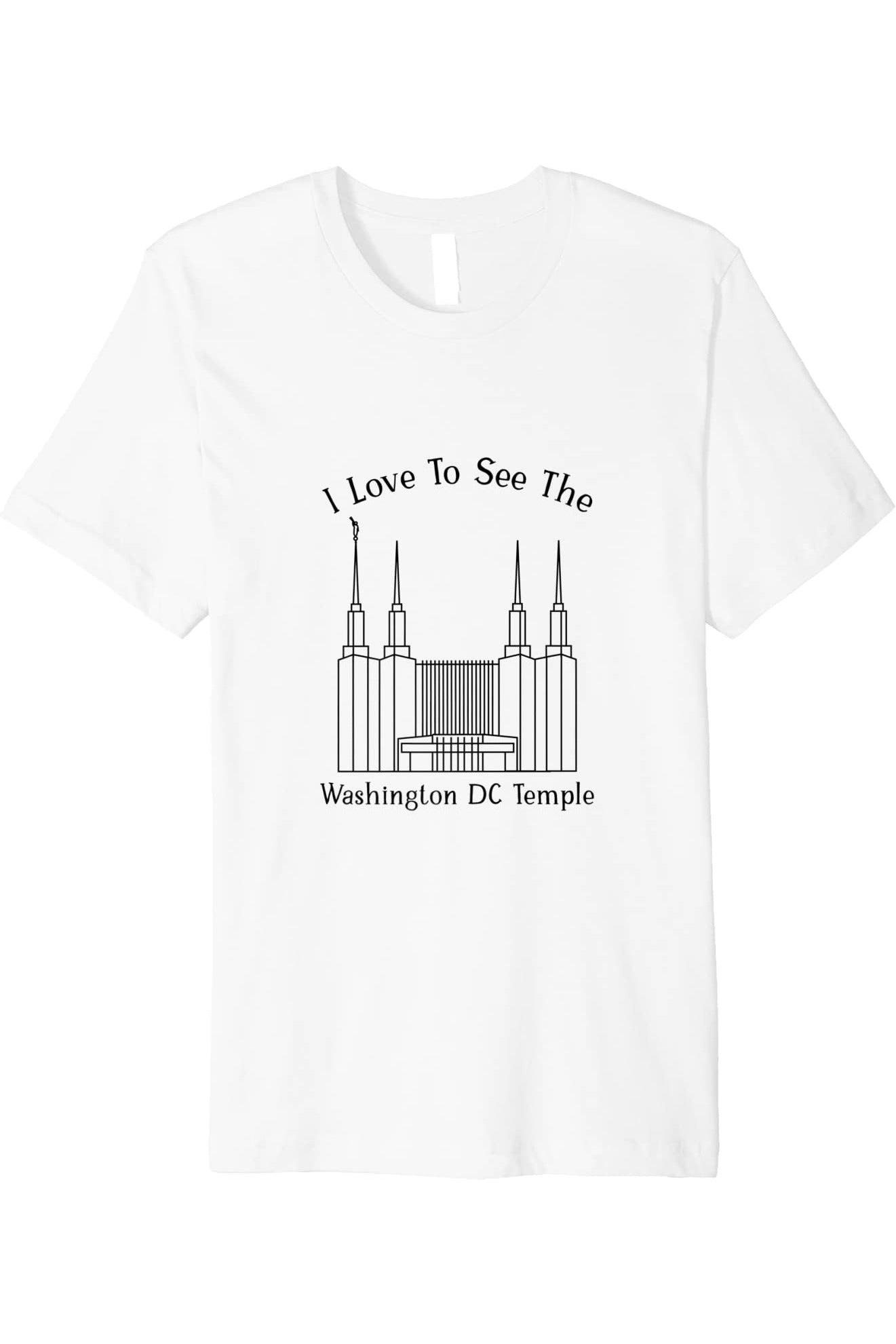 Washington DC Temple T-Shirt - Premium - Happy Style (English) US