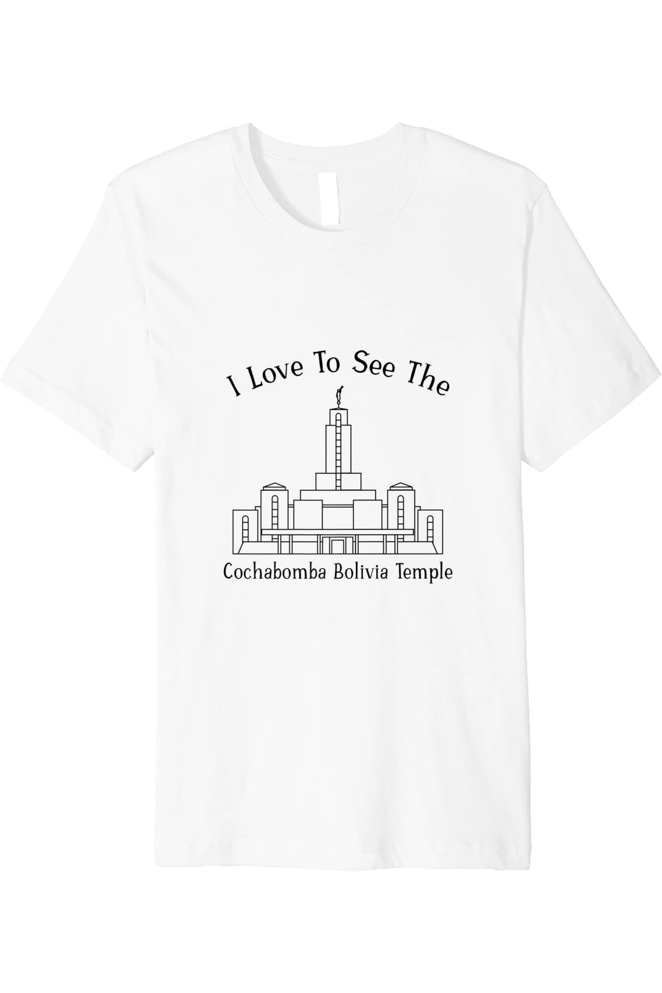 Cochabamba Bolivia Temple T-Shirt - Premium - Happy Style (English) US