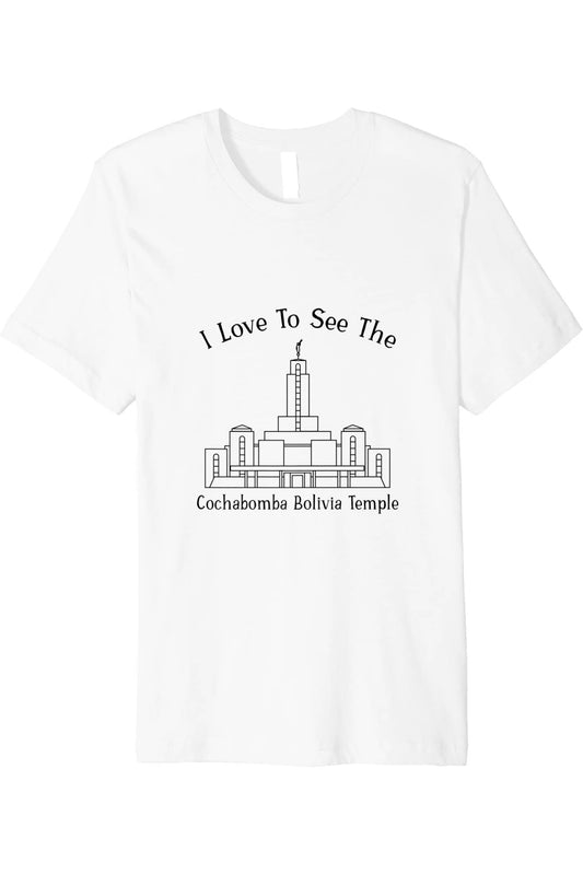 Cochabamba Bolivia Temple T-Shirt - Premium - Happy Style (English) US