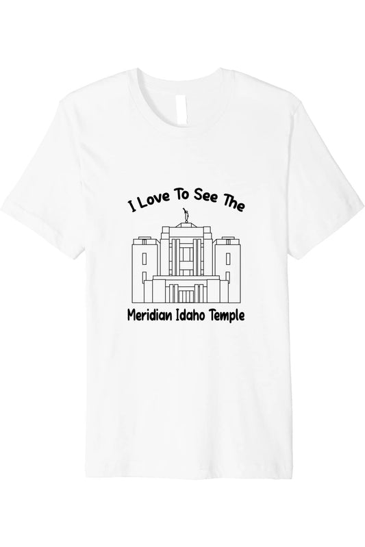 Meridian Idaho Temple T-Shirt - Premium - Primary Style (English) US