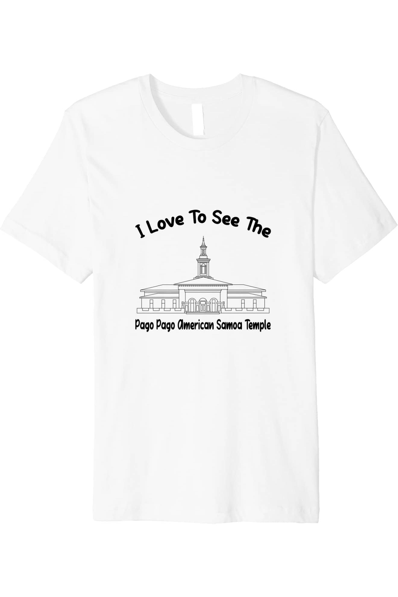 Pago Pago American Samoa Temple T-Shirt - Premium - Primary Style (English) US