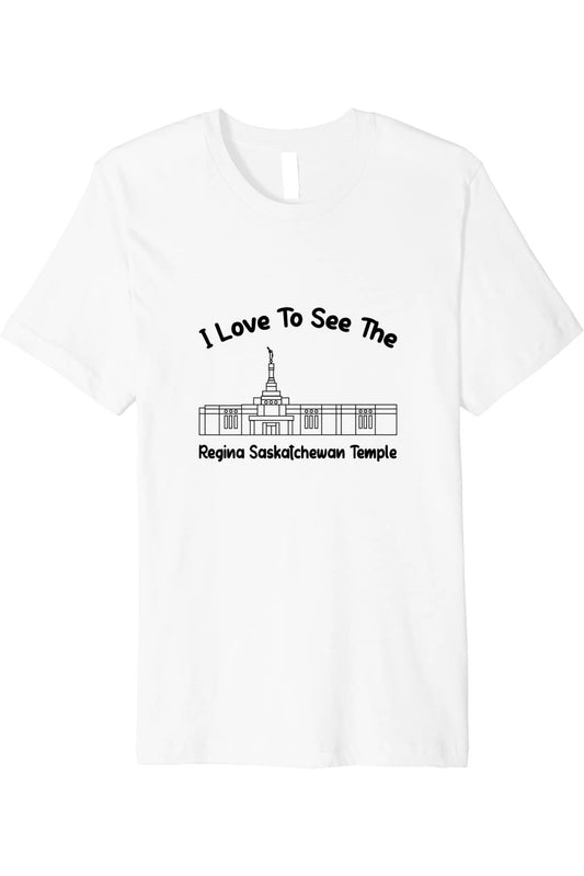 Regina Saskatchewan Temple T-Shirt - Premium - Primary Style (English) US