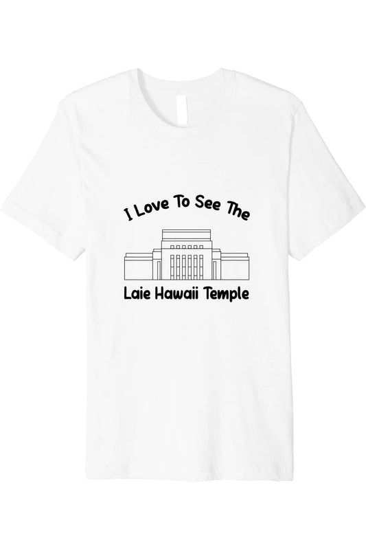 Laie Hawaii Temple T-Shirt - Premium - Primary Style (English) US
