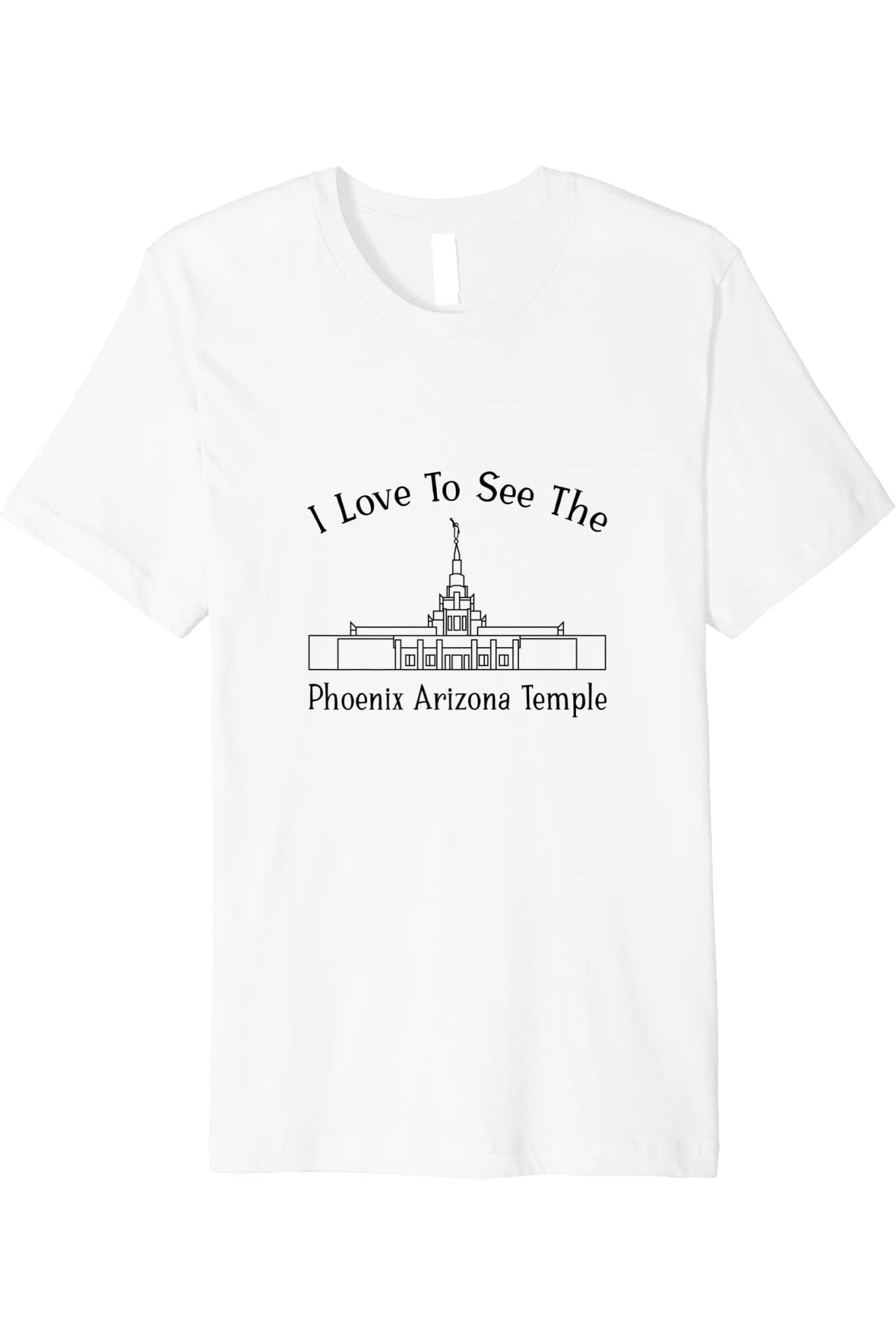 Phoenix Arizona Temple T-Shirt - Premium - Happy Style (English) US