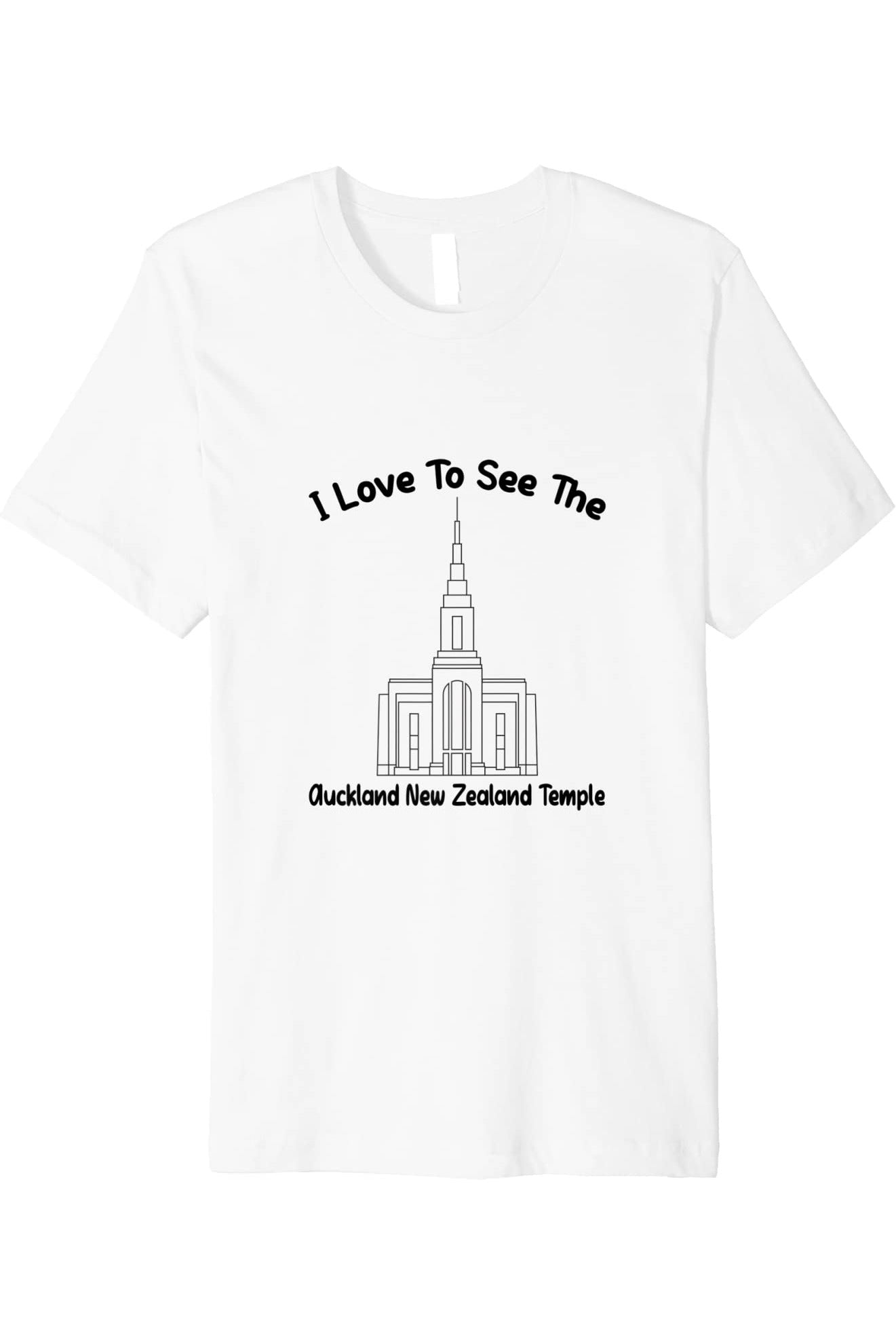 Auckland New Zealand Temple T-Shirt - Premium - Primary Style (English) US