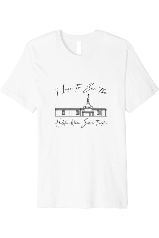 Halifax Nova Scotia Temple T-Shirt - Premium - Calligraphy Style (English) US