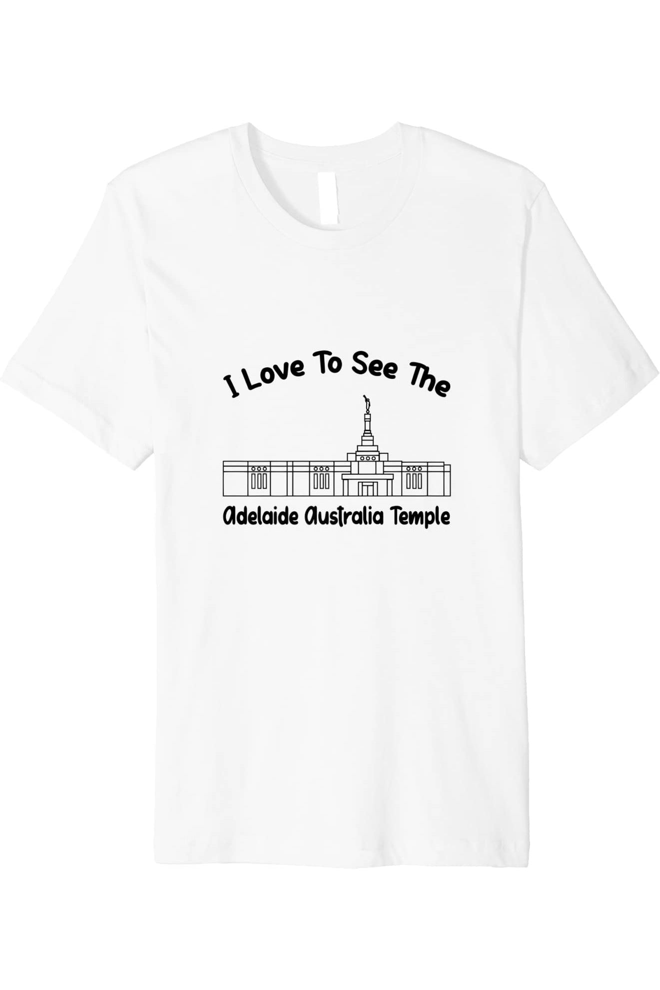 Adelaide Australia Temple T-Shirt - Premium - Primary Style (English) US