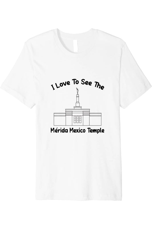 Merida Mexico Temple T-Shirt - Premium - Primary Style (English) US