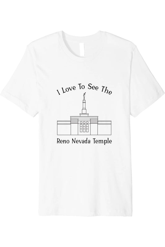Reno Nevada Temple T-Shirt - Premium - Happy Style (English) US