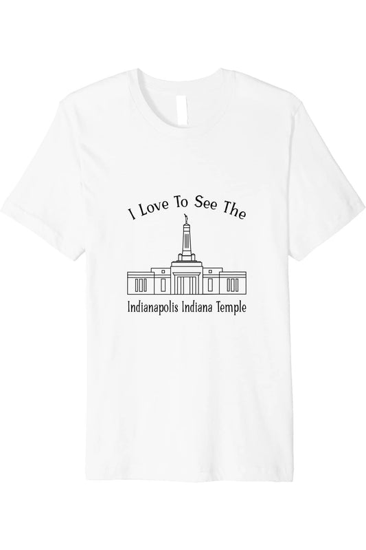 Indianapolis Indiana Temple T-Shirt - Premium - Happy Style (English) US