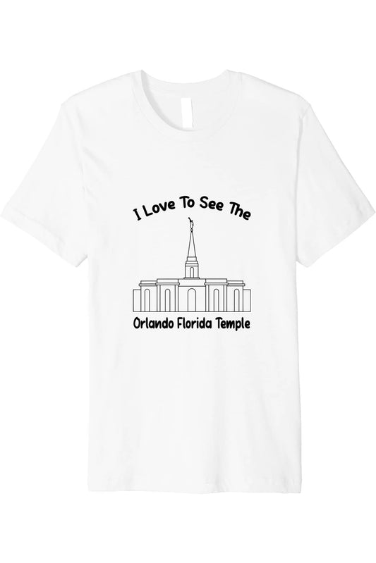 Orlando Florida Temple T-Shirt - Premium - Primary Style (English) US