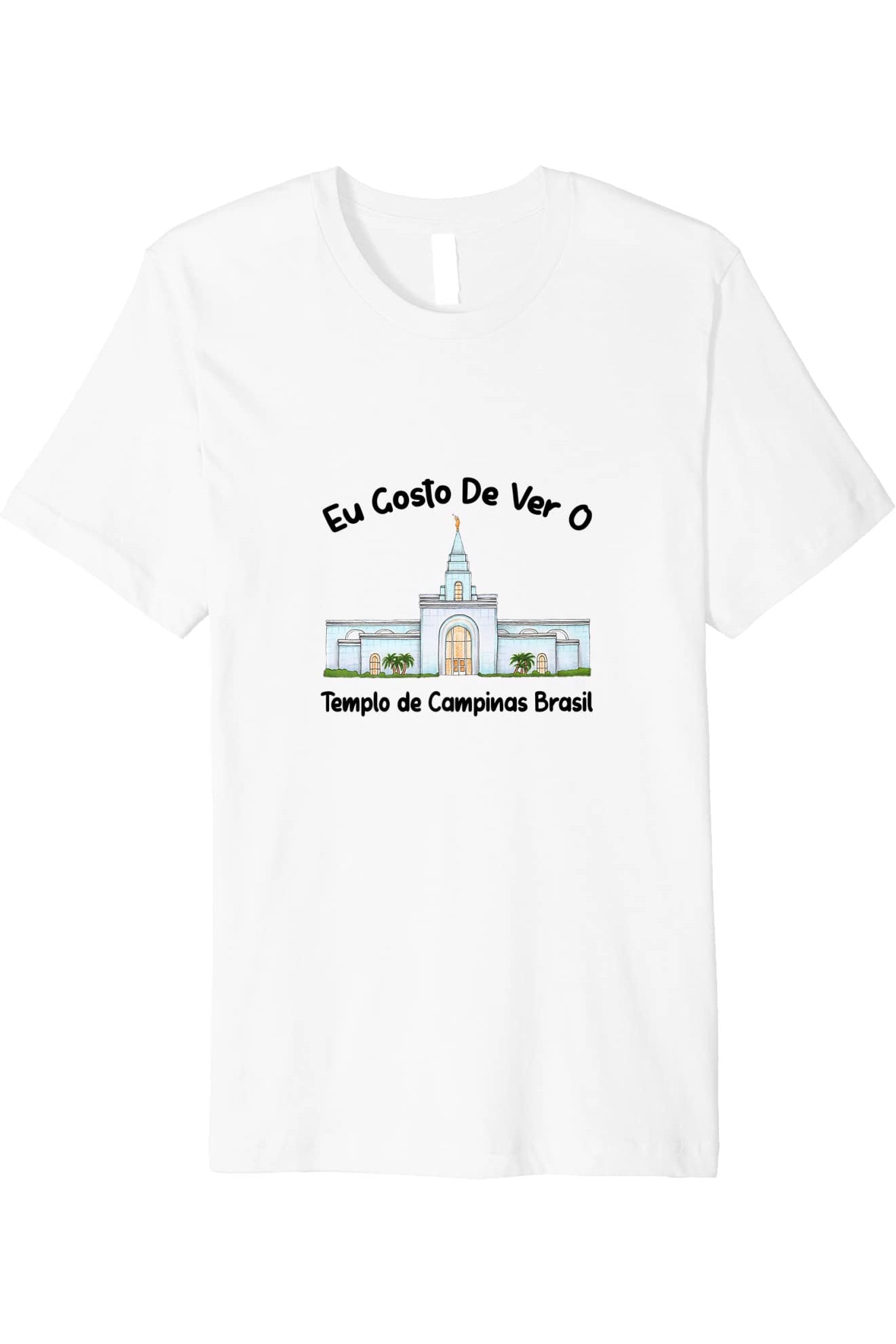 Templo de Manaus Brasil T-Shirt - Premium - Primary Style (Portuguese) US