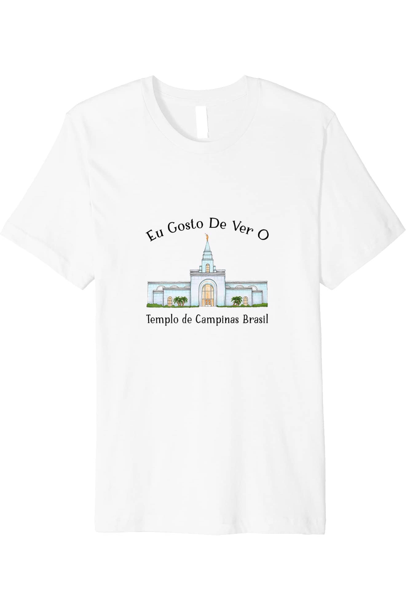 Templo de Manaus Brasil T-Shirt - Premium - Happy Style (Portuguese) US