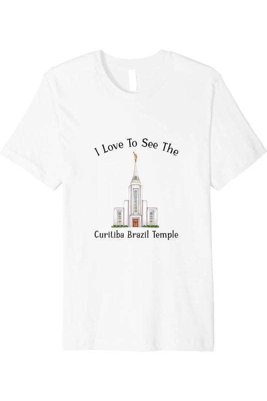 Curitiba Brazil Temple T-Shirt - Premium - Happy Style (English) US