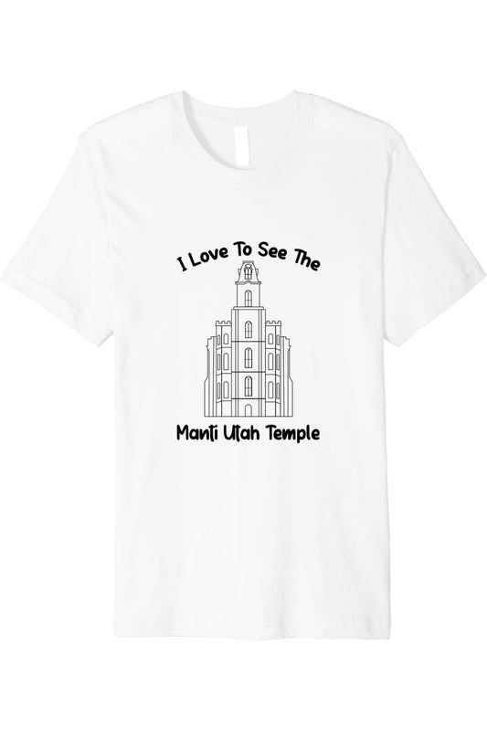 Manti Utah Temple T-Shirt - Premium - Primary Style (English) US