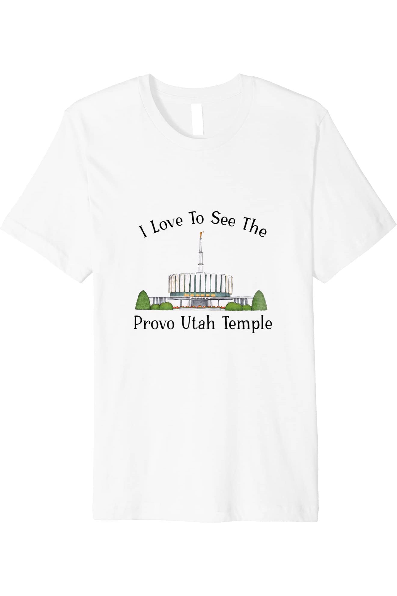 Provo Utah Temple T-Shirt - Premium - Happy Style (English) US